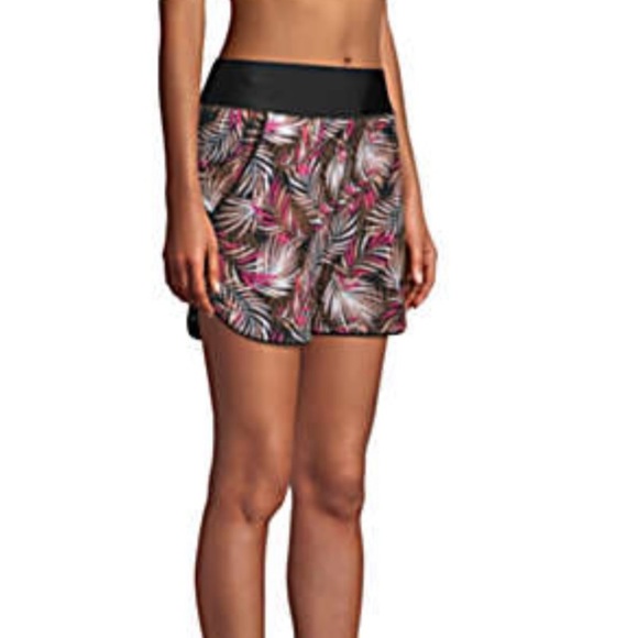 5"‎ Quick Dry Elastic Waist Board Shorts Swim Cover-up Shorts with Panty Print - Picture 3 of 8